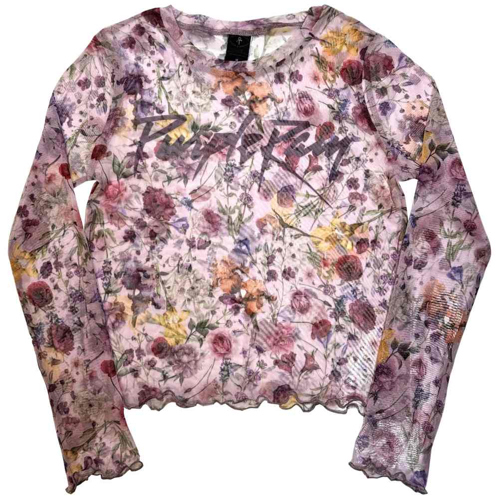 Prince - Purple Rain Logo Floral Crop top - Roze